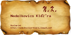 Nedelkovics Klára névjegykártya