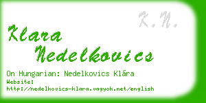 klara nedelkovics business card